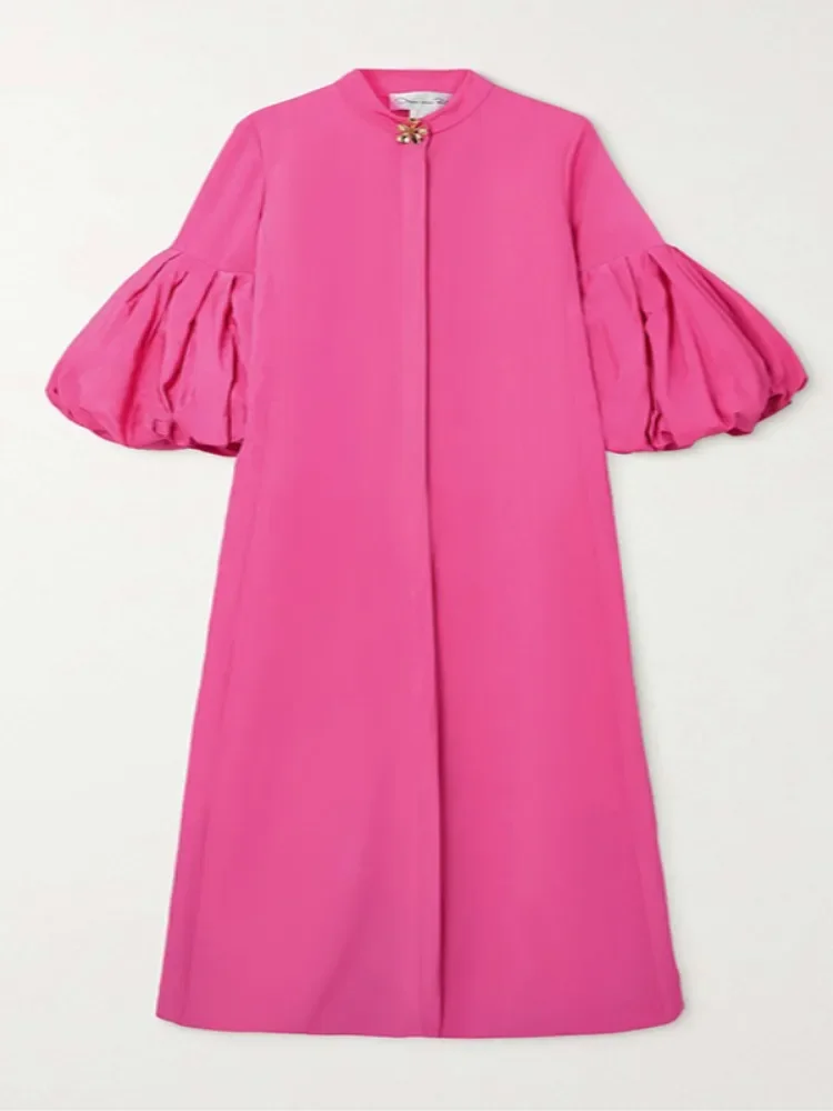 Beautyblue Femmes Grande Taille L-5XL Robes De Soirée Élégantes Rose Fleur Forme Courbe Llothing At Solide Document Mode Maxi Robe