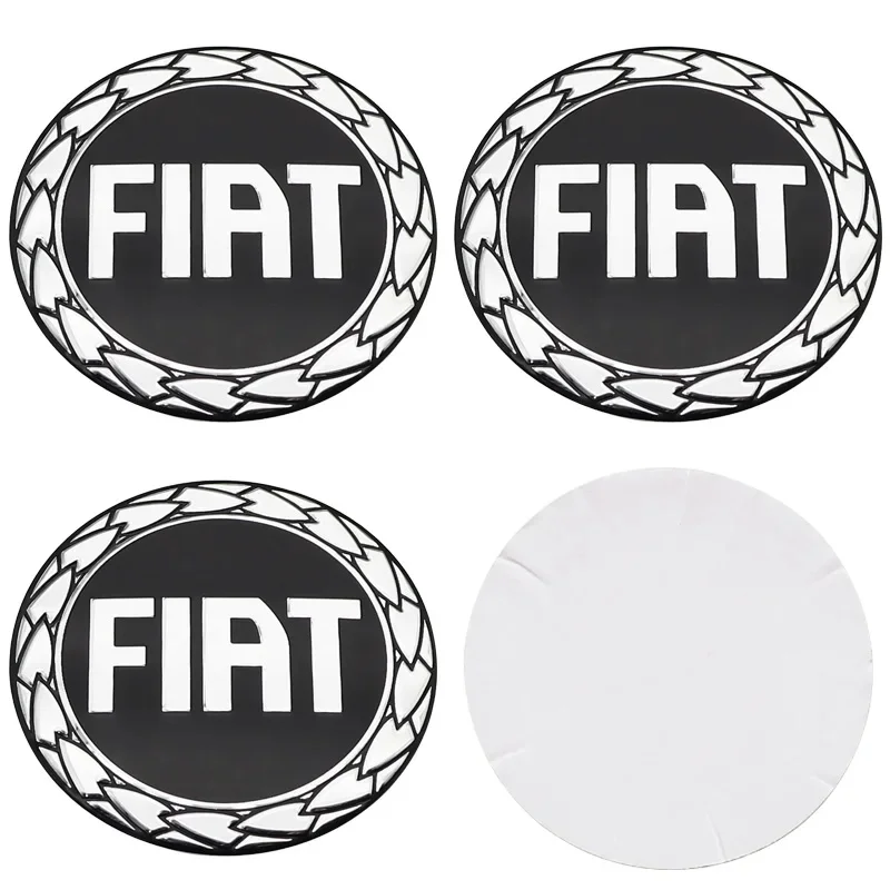 4Pcs 3D Epoxy Wheel Hub Center Cap Sticker 50mm 56mm for Fiat 500e Tipo 500 500x Panda Punto 500L Dustproof Auto Accessories view 5