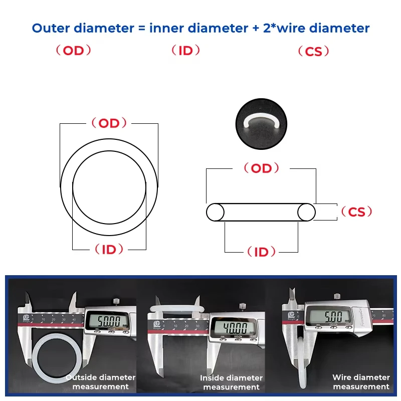Food Grade Section Silicone O-ring White Vmq Cs 1/1.5/2/2.4mm Od 5mm~80mm O-ring Heat Resistant Sealing Rubber Gasket