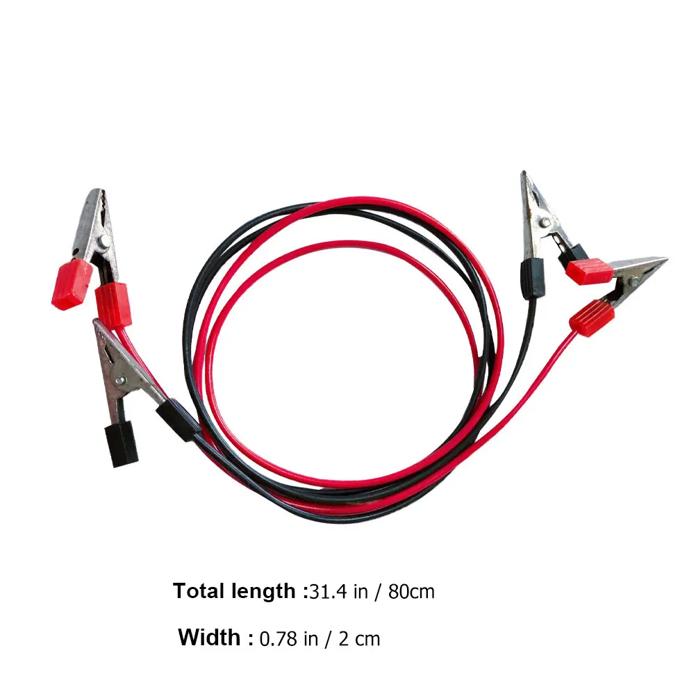 2 قطعة مشبك التمساح اختبار سلك معزول المزدوج نهاية اختبار كابل رصاص لخط اتصال معدات اختبار مختبر الإلكترونيات #4