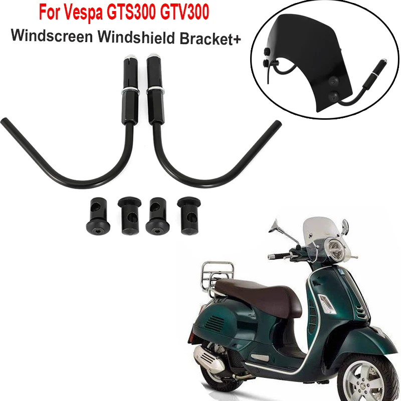 Moto Parabrezza Parabrezza Staffa Scooter Deflettore Vento Basso Vento Staffa di Supporto Per Vespa GTS300 GTV300 GTS250 GTS 300
