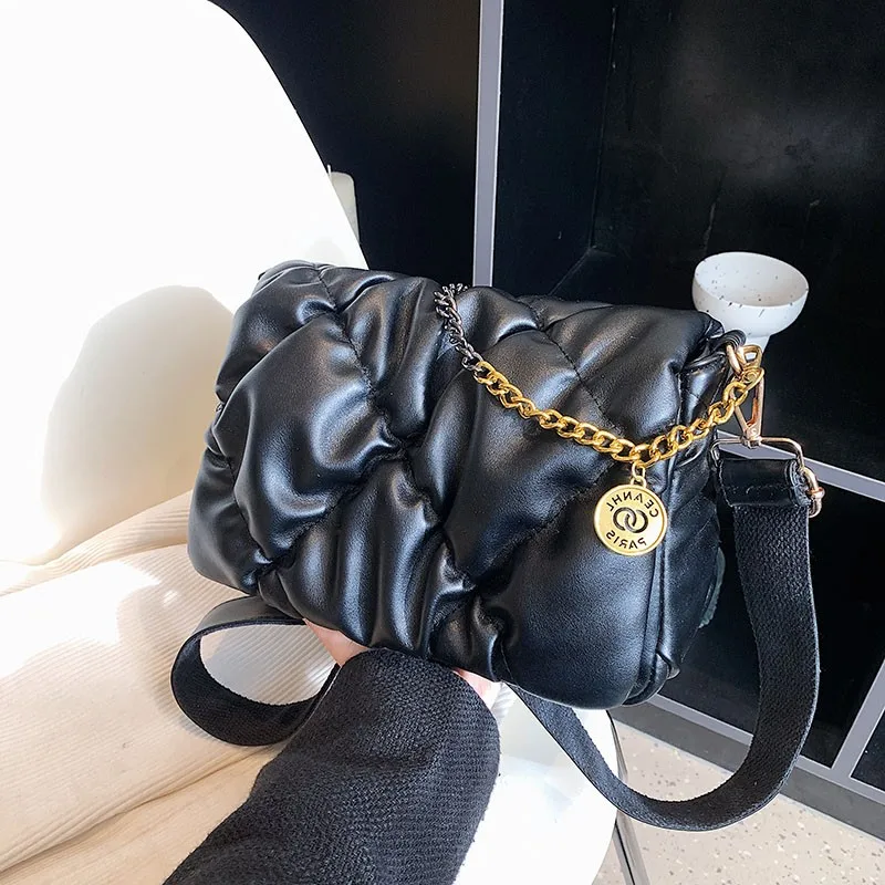 

2025 Elegant Leather Shoulder Bag Women, Crossbody Handbag Ladies, Famous Designer With Embroidered Detail