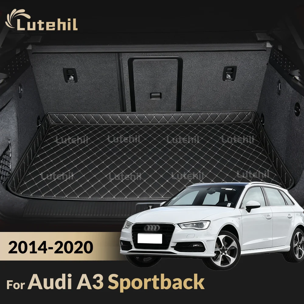 

For Audi A3 Sportback 2014 2015 2016 2017 2018 2019 2020 Lutehil Car Trunk Mat Cargo Liner Carpet Interior Accessories Cover