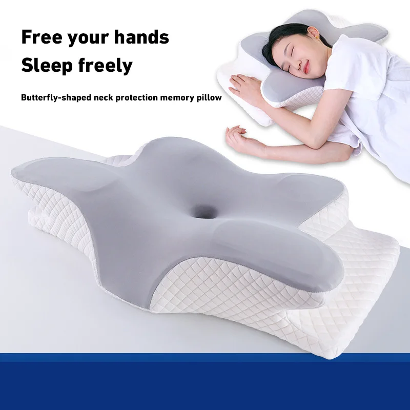 

Memory Foam Pillows Butterfly Shaped Relaxing Cervical Slow Rebound Neck Pillow Pain Sleeping Relief Orthopedic Pillow Beding