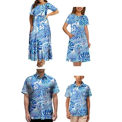 Mother Daughter Matching Clothing Island Dress Family Polynesian Tribal Print CUSTOM Matching Outfits For Family