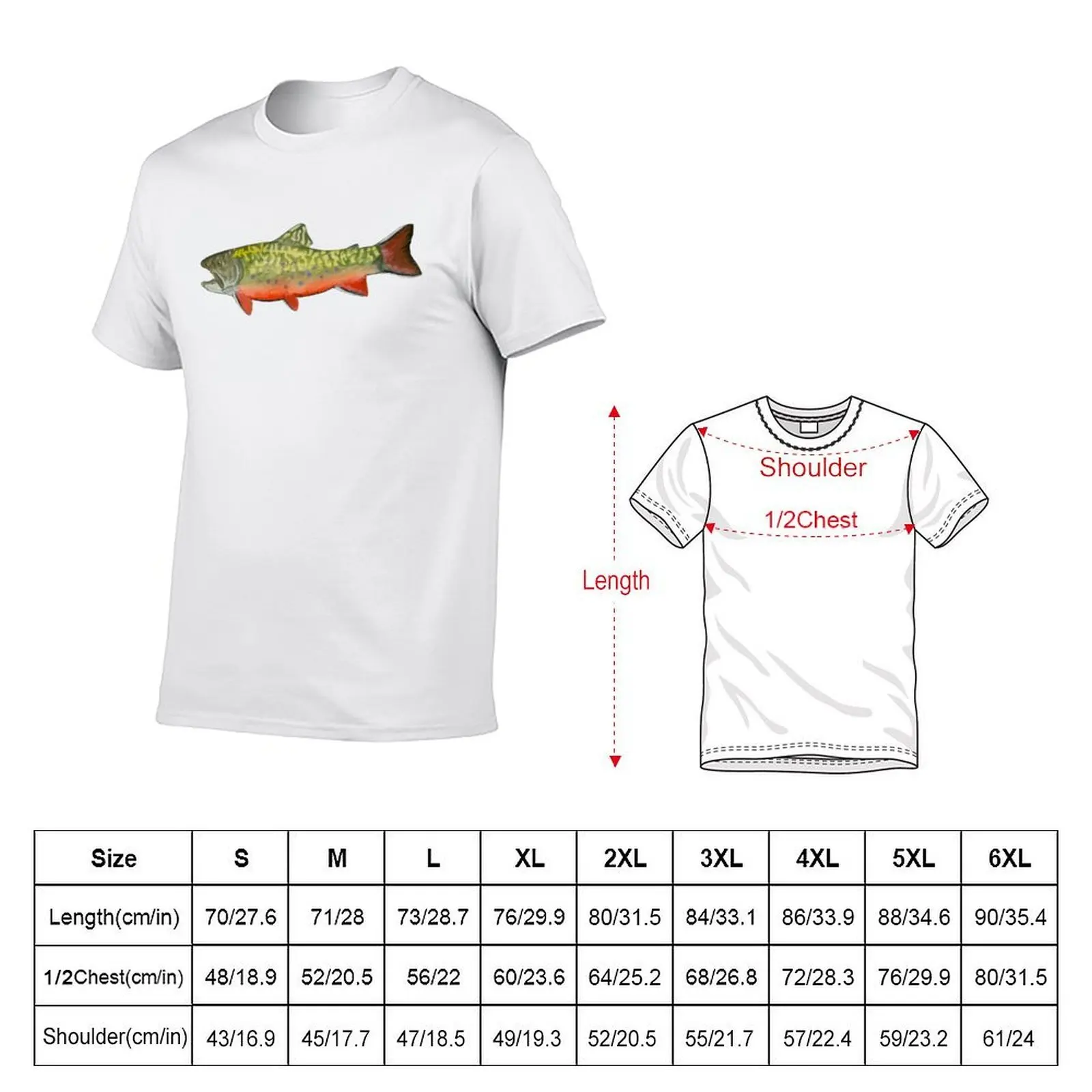 Brook Trout T-Shirt cotton t shirt pack cotton t shirts high quality printed t shirts for man T-shirt