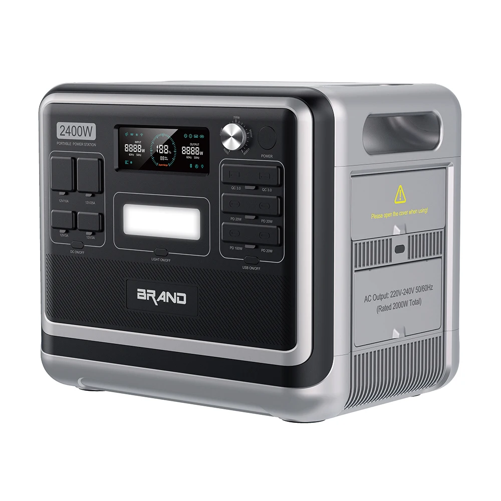 Portable Power Station 1500W 2000W 3000W Bi-directional Fast Charging 2048Wh Huge Capacity