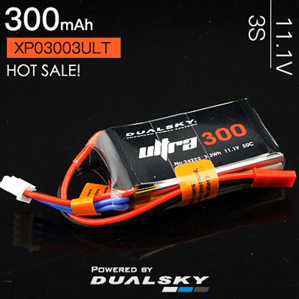 

4PCS DUALSKY XP0300ULT 300mAh 2S/3S Fixed Wing Glider Lithium Battery 50C/6C