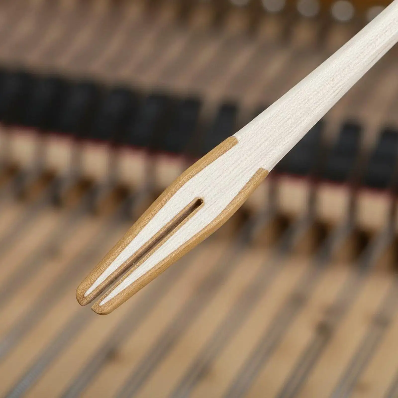 Double Ended Piano Mute Tool Maple Wood Deerskin Pad for String Isolation Temperament Setting Piano Maintenance Kit