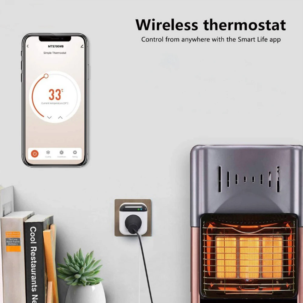 

​WiFi Smart Thermostat Plug Outlet Smart Home Thermoregulator Socket Tuya Programmable Temperature Controller Alexa Google Home