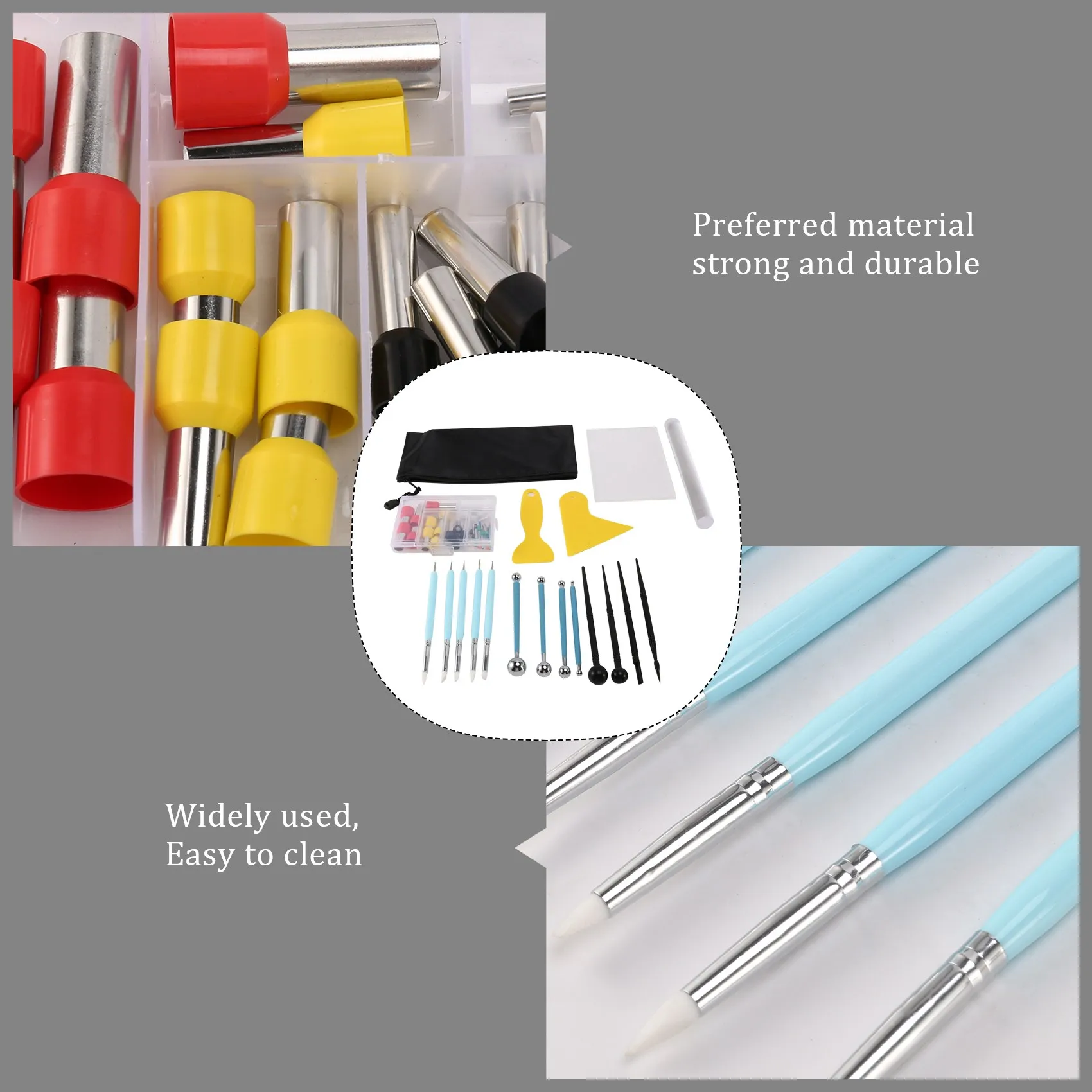 

A20F-58Pcs Polymer Clay Tools Modelling Tool Set Sculpting Tool Kit For DIY Clay Crafts For Crafts Sculpture