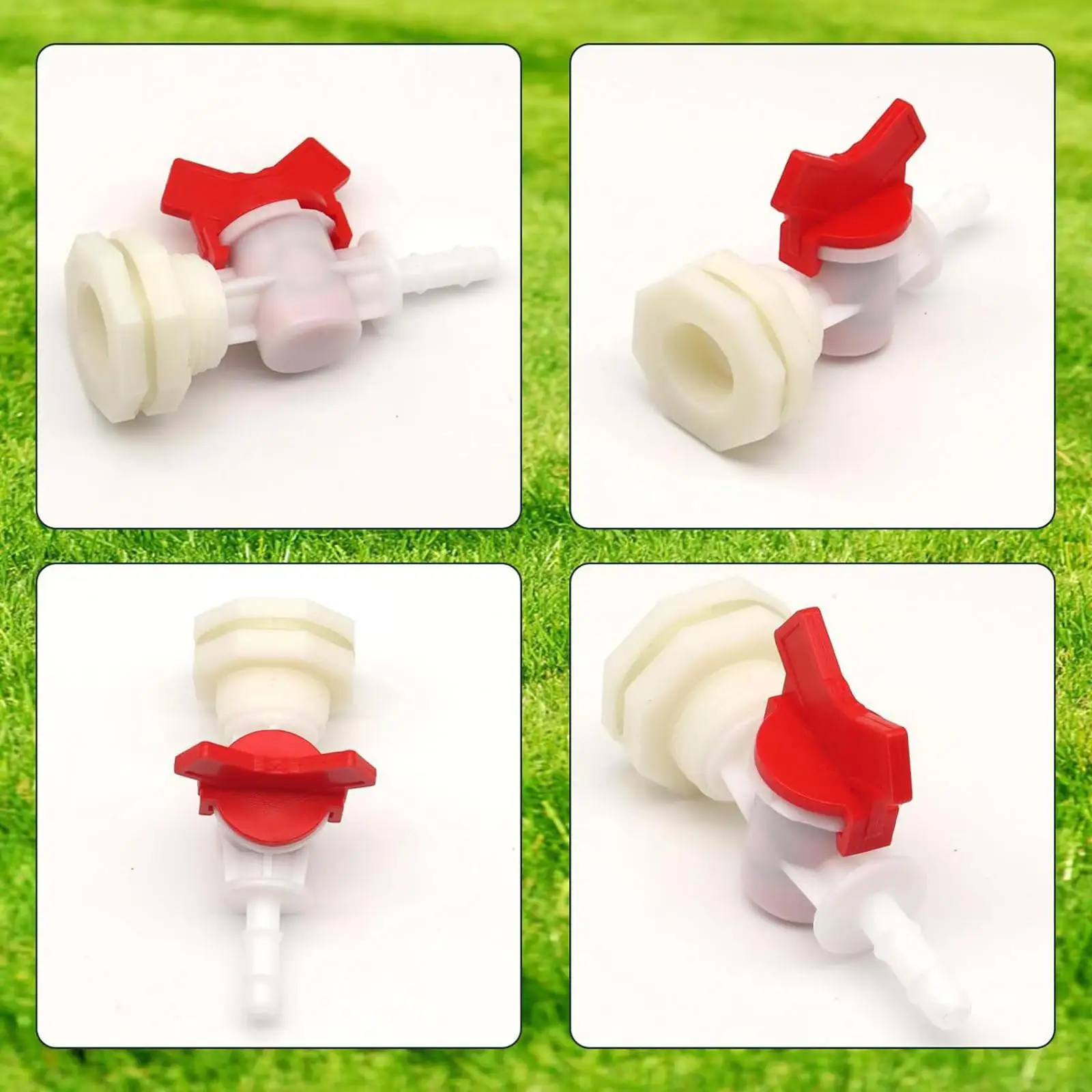 Outdoor Water Container Spigot Kit with Ball Valve and Filter Mesh for Rain Barrels Garden Tubs and Pool Fittings