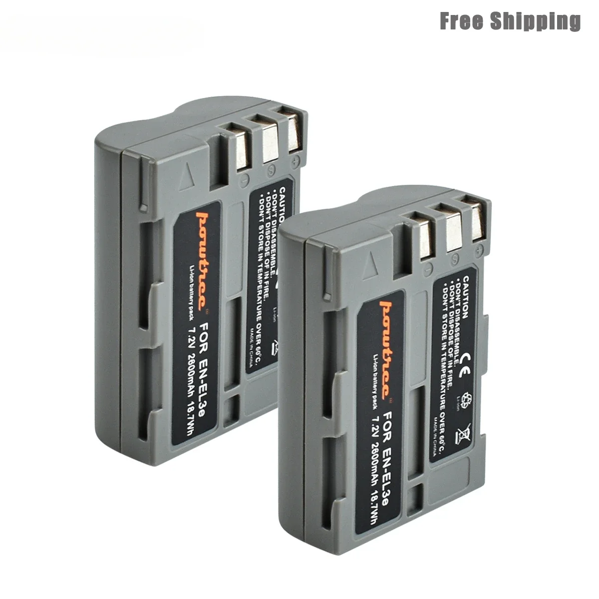 2600mAh EN-EL3e EN ELmerveilleuse EL3a ENELmerveilleuse Appareil Photo Numérique Batterie pour Nikon D300S D300 D100 D200 D700 D70S D80 D90 D50 L50