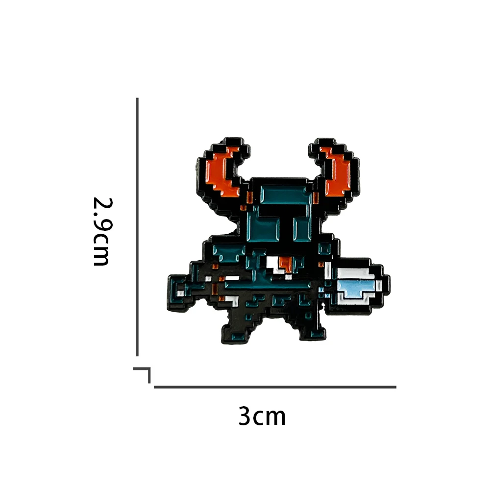 Classic 8-Bit Pixel Badge Action Adventure Game Shovel Knight Peripheral Enamel Pin Prepare To Taste The Shovel Justice