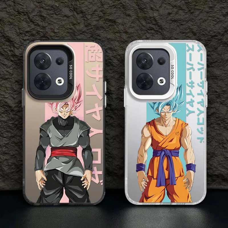 

Artistic D-Dragon Ball Saiyan For OPPO A98 A96 A95 A94 A79 A78 A77 A54 A55 Colorful Silver Phone Case Cover