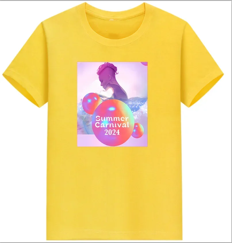 Cotton 100% P!nk Summer Carnival Tour  Pink Tour 2024  Iconic P!nk Merch T-shirt Aesthetic Clothes Oversized T Shirt  Tops Tees