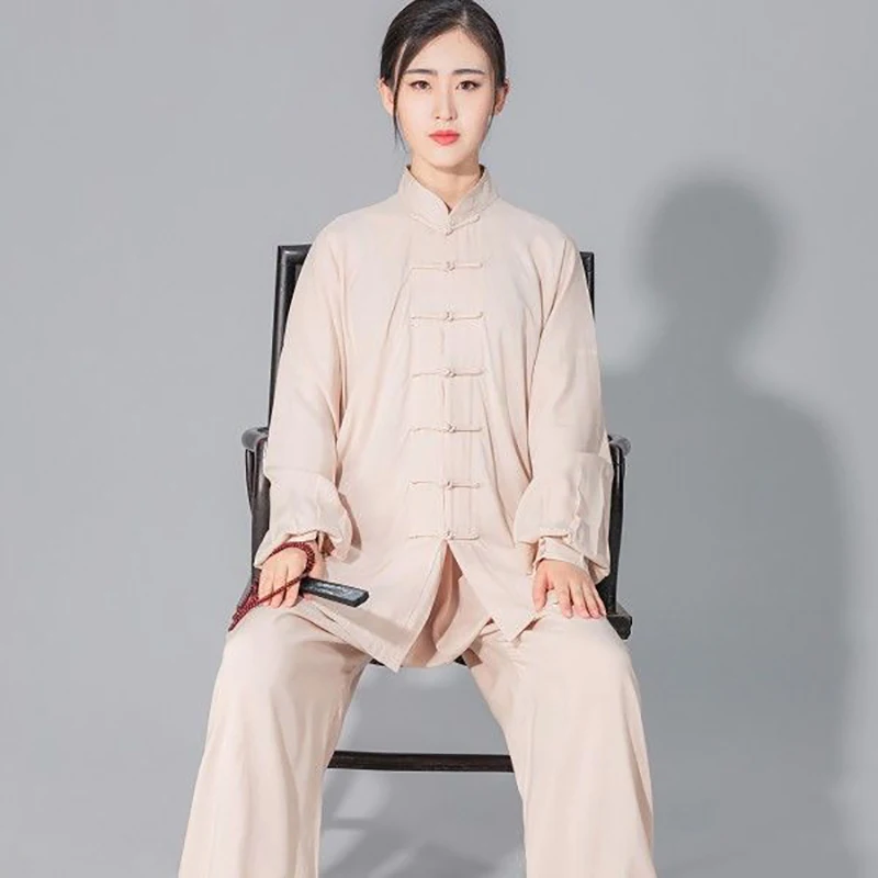Tai chi Solid Cotton 6 Colors High Quality Wushu Kung fu Clothing Kids Adult Martial Arts Wing Chun Suit