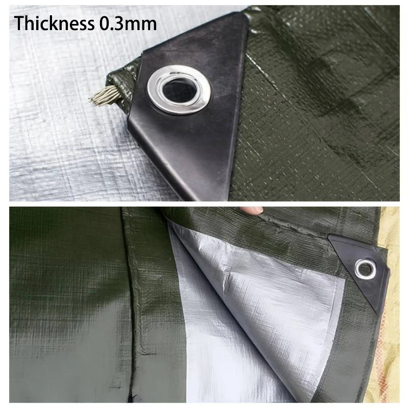 Large Tarp 3*3 4 5 6 4m×4 5 6 8 10 20m Customized Tarpaulin Waterproof Rain Cover Outdoor Garden Backyard Awning Camping Canopy