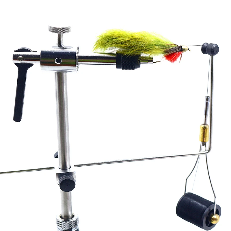 New portable handy fly tying vise 360degree rotation tying vise tool with easy tension lever jaw&bobbin cradle sling hanger