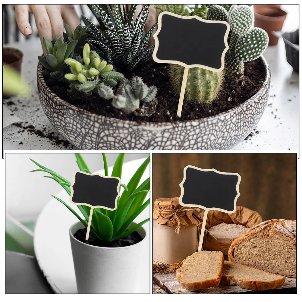 20 Pcs Tag Small Blackboard Insert Buffet Labels for Food Chalk Sign Easel Signs Tables Baby