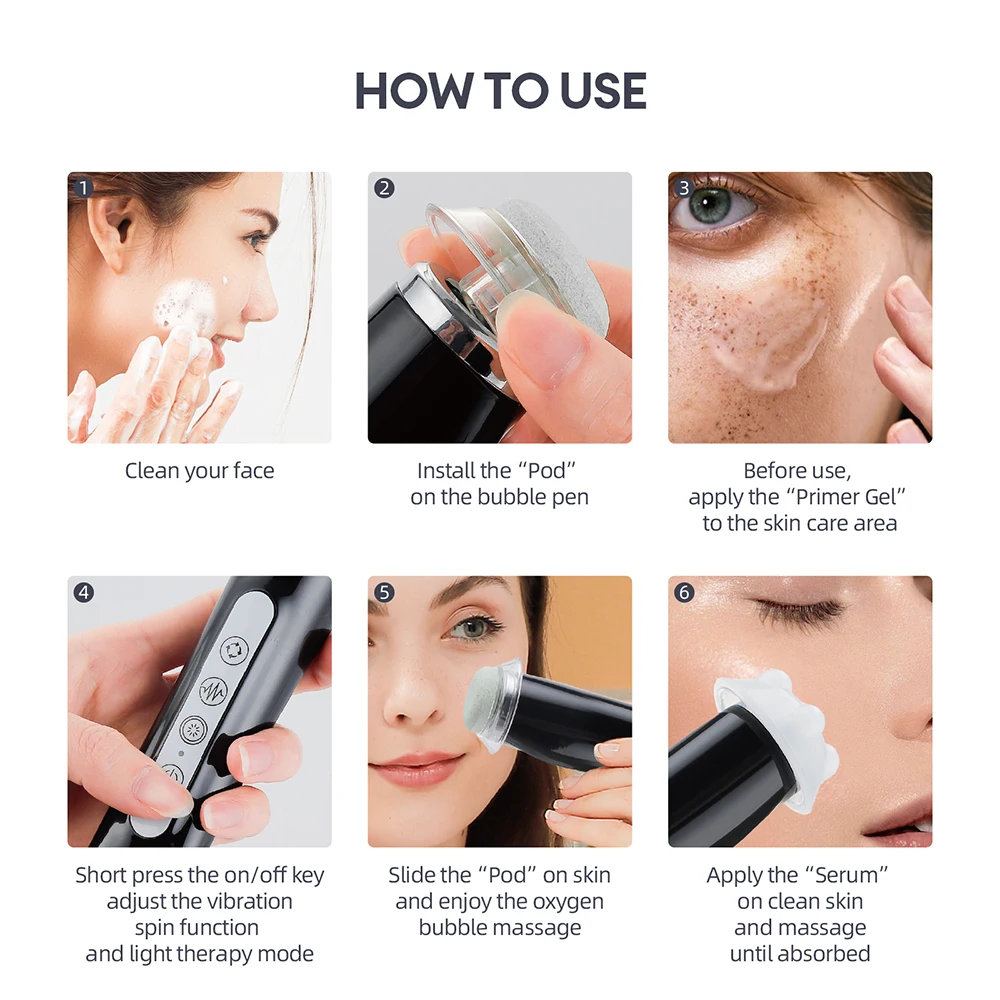 Oxygen Bubble Pen CO2 Oxygen Handheld Portable Facial Oxygen Bubble Beauty Device Tighten Skin And Eliminate Puffiness Skin Care