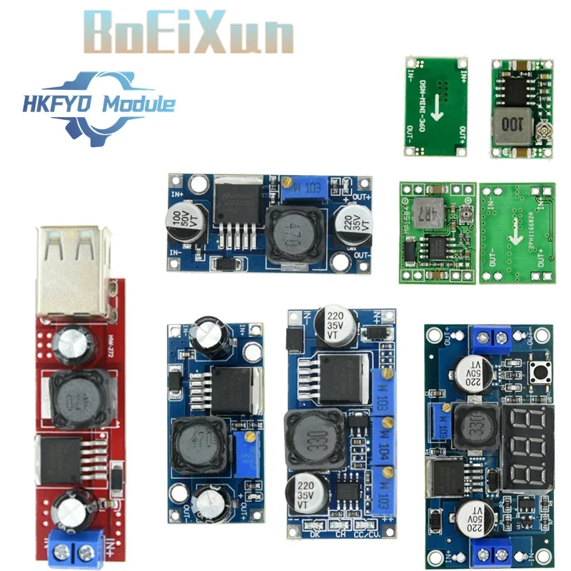 DC-DC LM2596/S LED Input 4V-35V Output 1.23V-30V 3A Adjustable Step-down Power Supply Regulator Module MP1584EN MINI360 USB