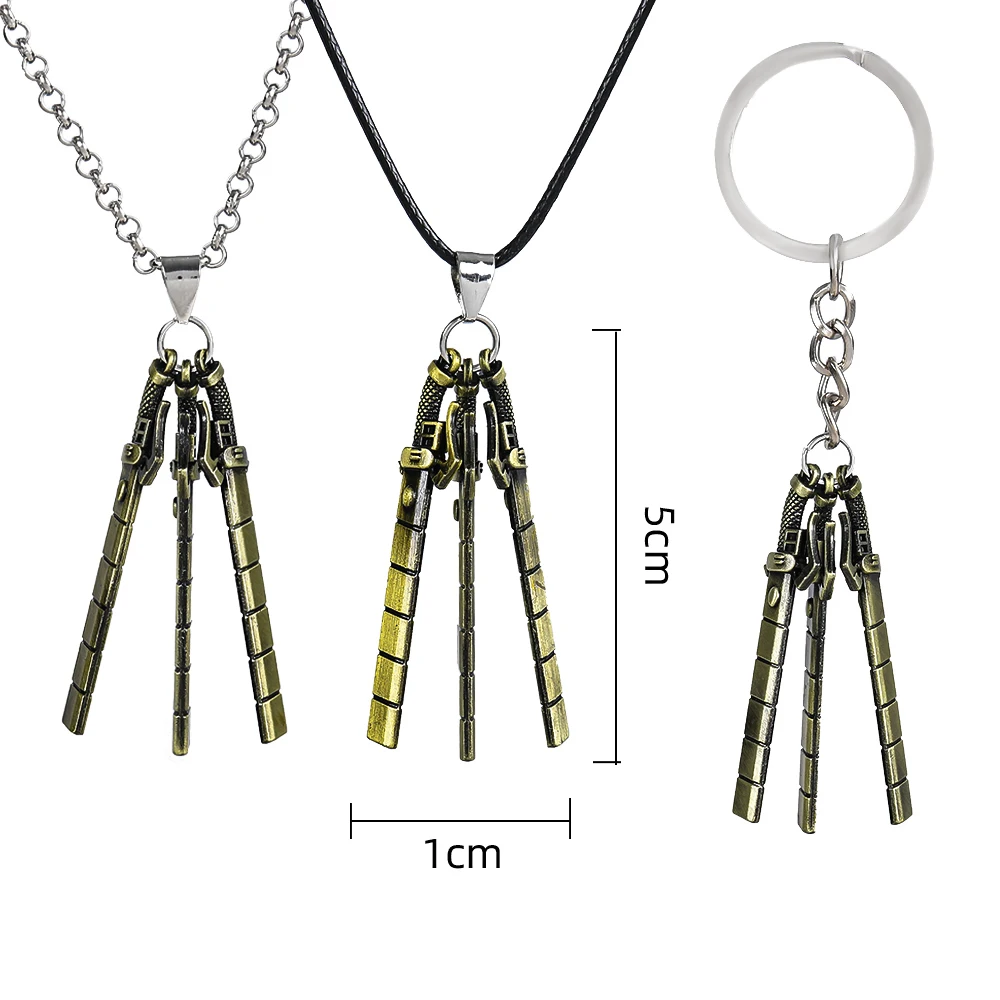 Attack On Titan Eren Jaeger Sword Model Keychain Shingeki No Kyojin Pendant Necklace Finder Chaveiro Fans Car Bag Decor Jewelry