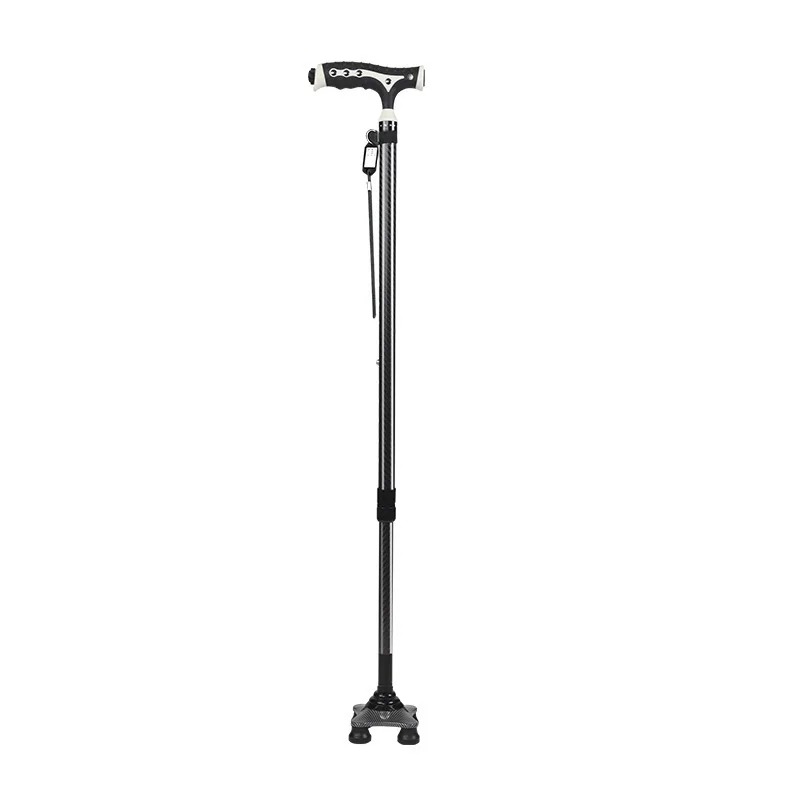 

Carbon fiber elderly crutches anti-skid medical four-legged fractured light etractable elderly