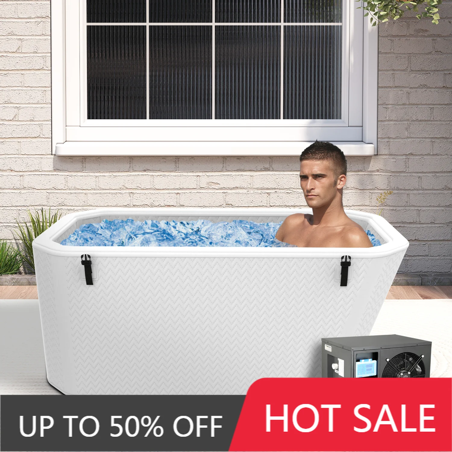 Freestanding Inflatable PVC Ice Bath Tub 5‑Layer Durable 320L 1‑Person Cold Plunge for Athlete Recovery