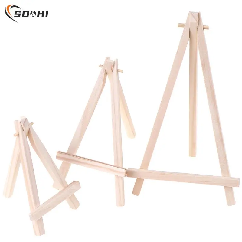 3 Größe Mini Holz Künstler Stativ Malerei Staffelei für Foto Malerei Postkarte Display Halter Rahmen niedlichen Schreibtisch Dekor Zeichnung Spielzeug