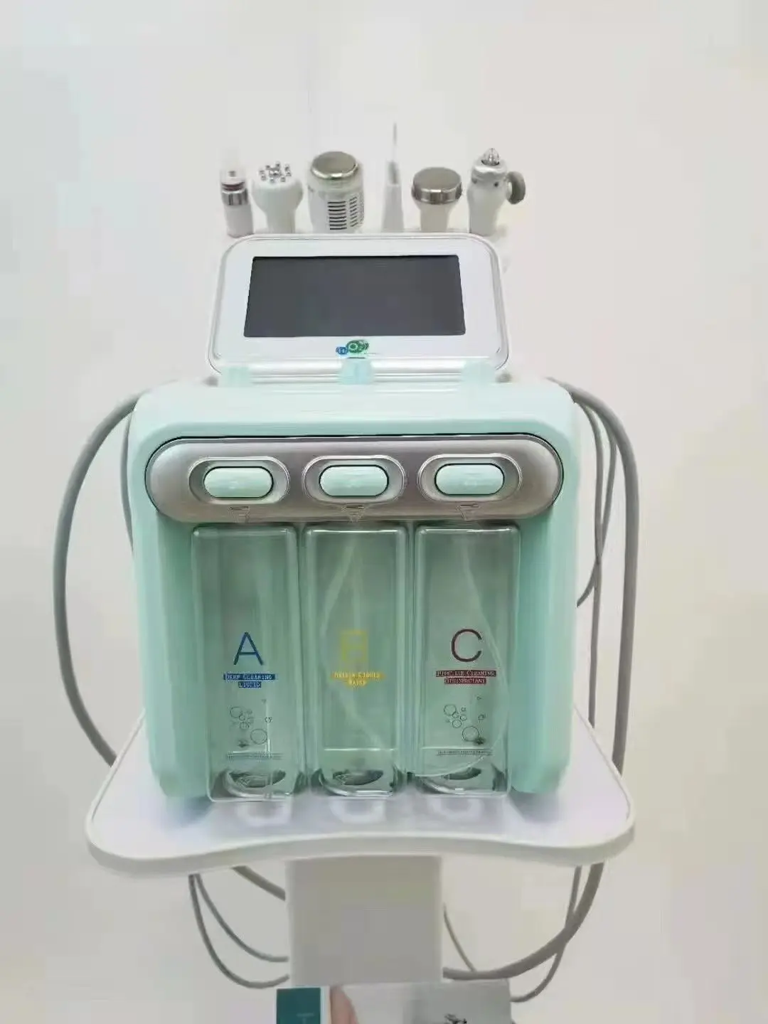 Hydrogen Oxygen Large Bubble Small Bubble Instrument for Beauty Salons, Facial Cleansing Pore Oxygen Injection Instrument, Black