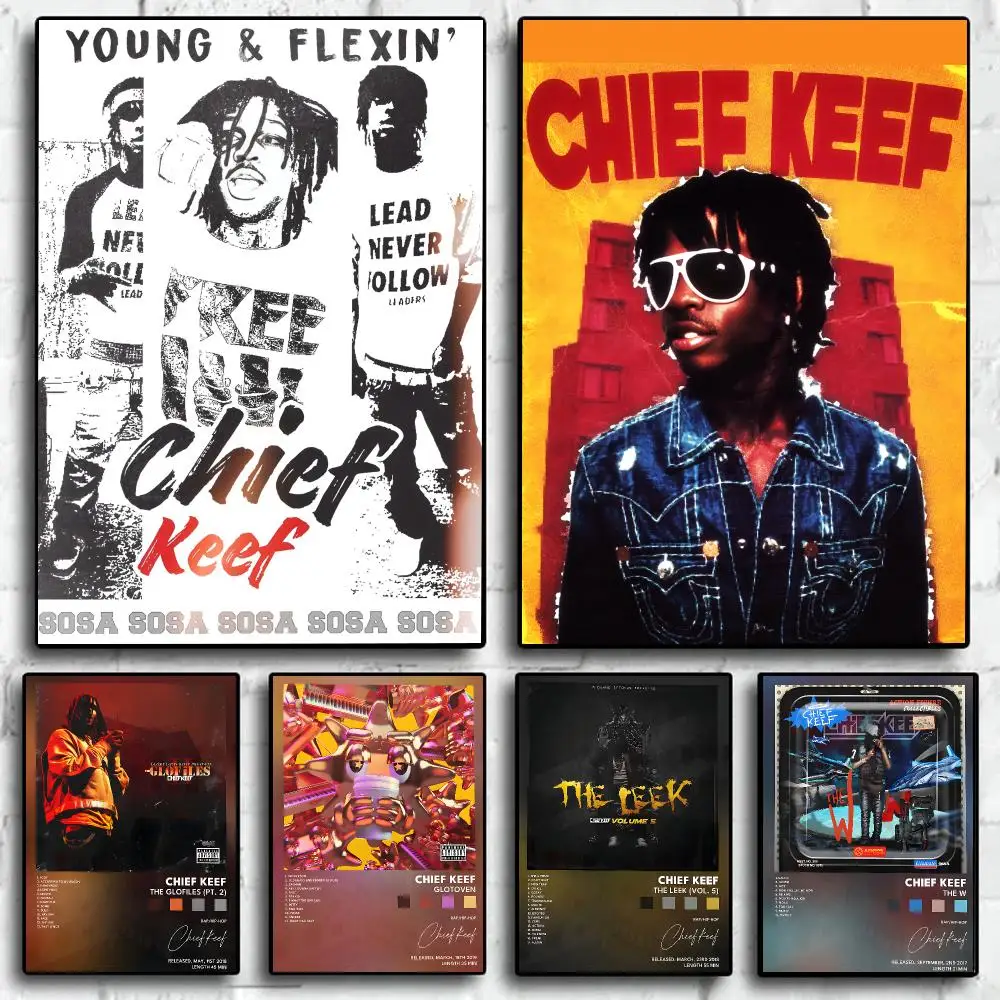 Rapper C-Chief Keef Album Cover Poster Trendy Wall Art Aesthetic Room Decor Print Living Room Bedroom Home Decoration