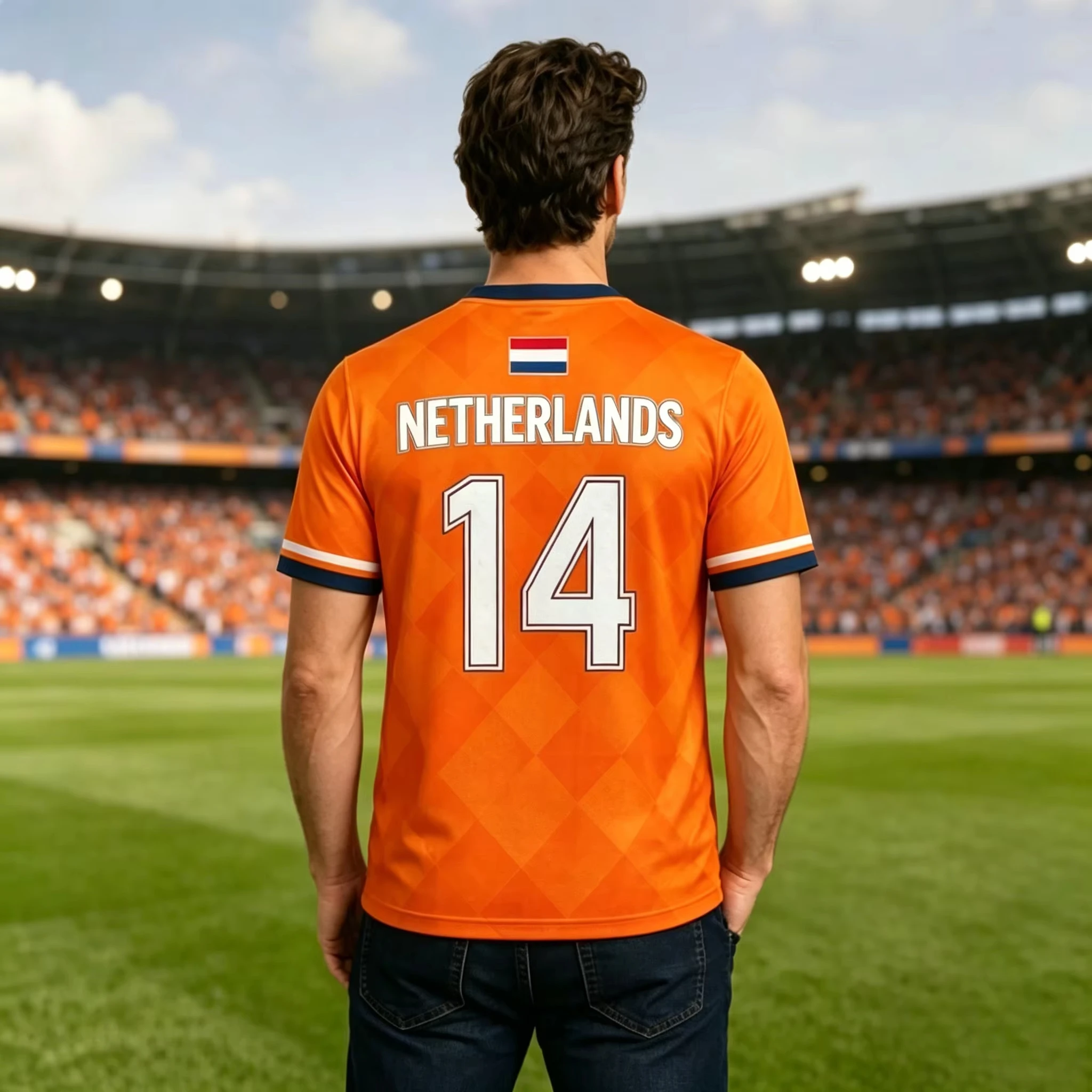 2026 Netherlands Team Jersey, Football Shirt, Dutch Flag Tee, Men Women 3D Print Netherlands Soccer Top, Breathable Quick Dry view 2