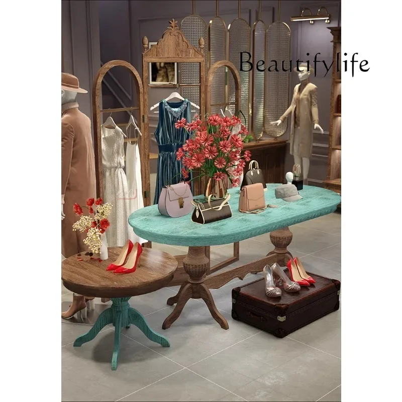 M Medieval Display Table Clothing Store Luggage Nakajima High And Low Water Table Customized European Jewelry Booth