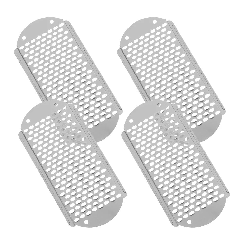 

4 Pcs Stainless Steel Foot Files Heel Scraper Callus Remover Dead Skin Exfoliator Pedicure Tool Silver Gray Handheld Foot Rasp