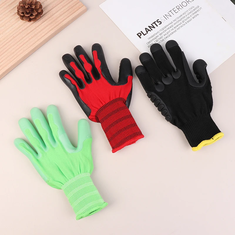 1 пара антивибрационных рабочих перчаток TPE, противоударные защитные перчатки для строительной промышленности, ударные перчатки для работы