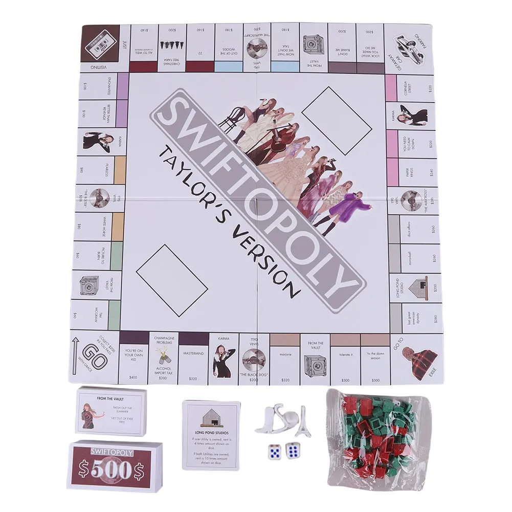 Board Game Fun Party Game Fans Interactive Board Game Family Games for Swifties Kids Teens Adults Monopoly Board Game Kids Games