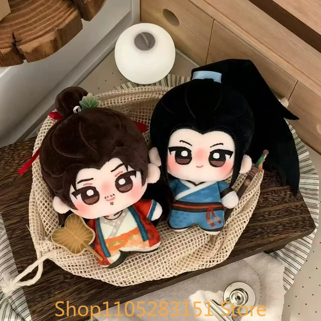 All Wishes Come True Movie 10cm Lü Dongbin Zhongli Plush Pendant keychain backpack Mascot Student Accessory Fans Halloween Gift