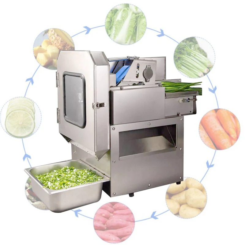 

Multi-Functional Vegetable Cutting Machine For Potato Carrot Cucumber Cabbage Green Onion Stem Vegetable Slicing Cutting Machine