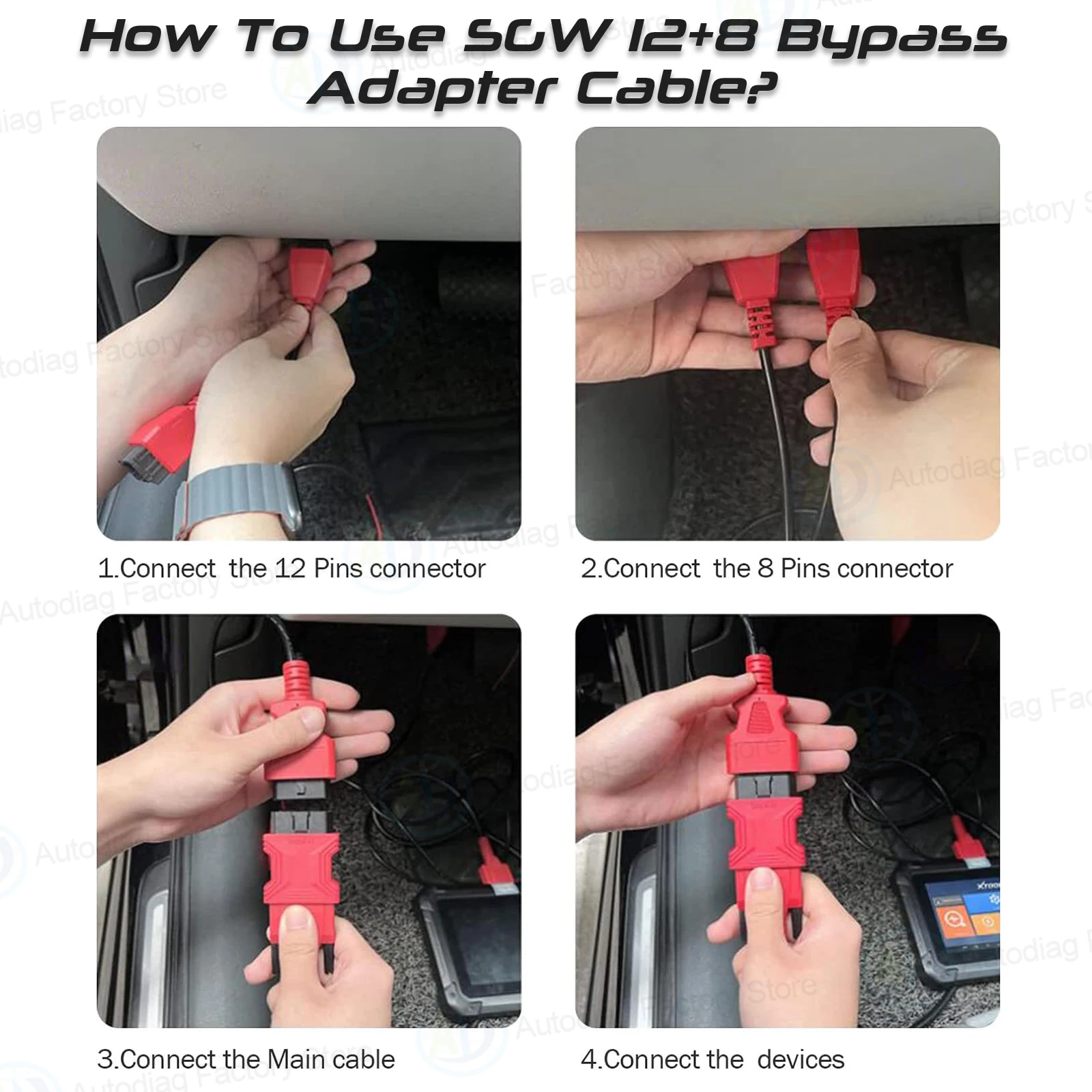SGW Bypass-Kabel für FCA 12+8 Pin Sicherheits-Gateway-Modul Bypass-Adapter für Chrysler/Dodge/Ram/Jeep/Fiat/Maserati Programmierkabel – Detail 8