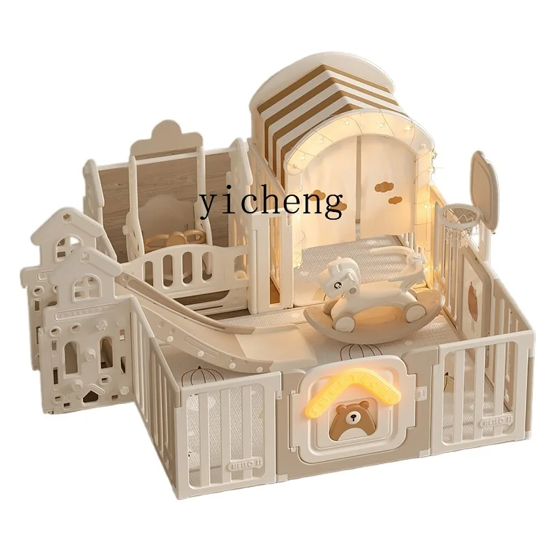 Tqh kleines Haus Kinderspiel Zaun Boden Baby Zaun Wohnzimmer nach Hause Krabbel matte Baby Indoor