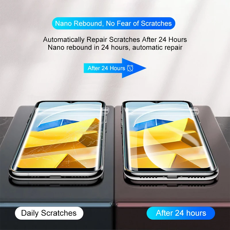 Màn Hình Mặt Trước Hydrogel Phim 4in1 Dành Cho Xiaomi Poco M5 Bảo Vệ Ống Kính Camera Trên Nồi Cơm Điện Từ PocoM5 Poxo Poko Pocophone M5 M 5 5 M Không Kính