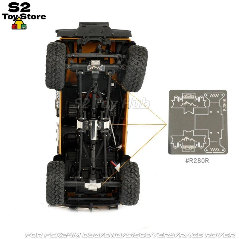 RCDream Metal Chassis Axle Armor Skid Plate For FCX24M Camel Cup Defender Discovery Range Rover RC Crawler Car Bottom Guard