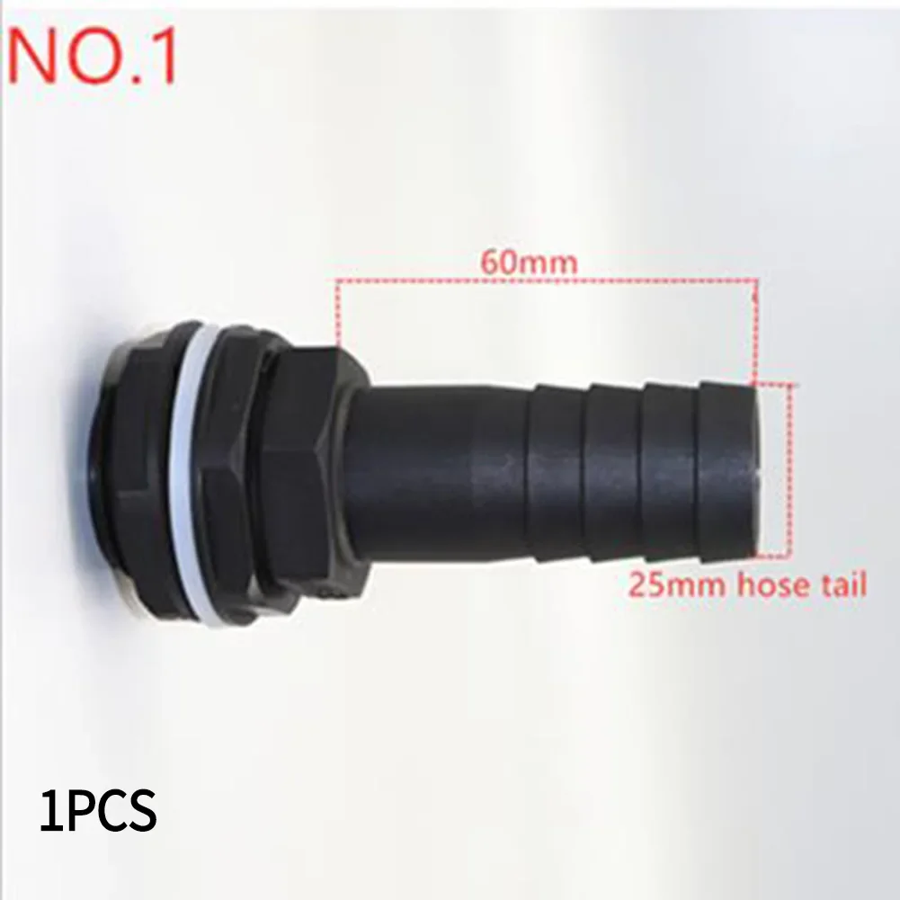 Conector de saída de tanque IBC plástico, Rust Proof Water Tank Fitting Tool, Conexão roscada, Preto, 25mm, 1 32mm, 1 5 38mm, 2 50mm