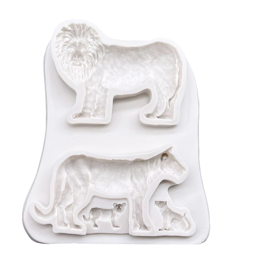 3D Dschungeltiere Giraffe/Löwe/Elefant Silikonform Fondant Schokoladenform Kuchendekorationswerkzeuge DIY Tonmodell Backzubehör – Detail 7