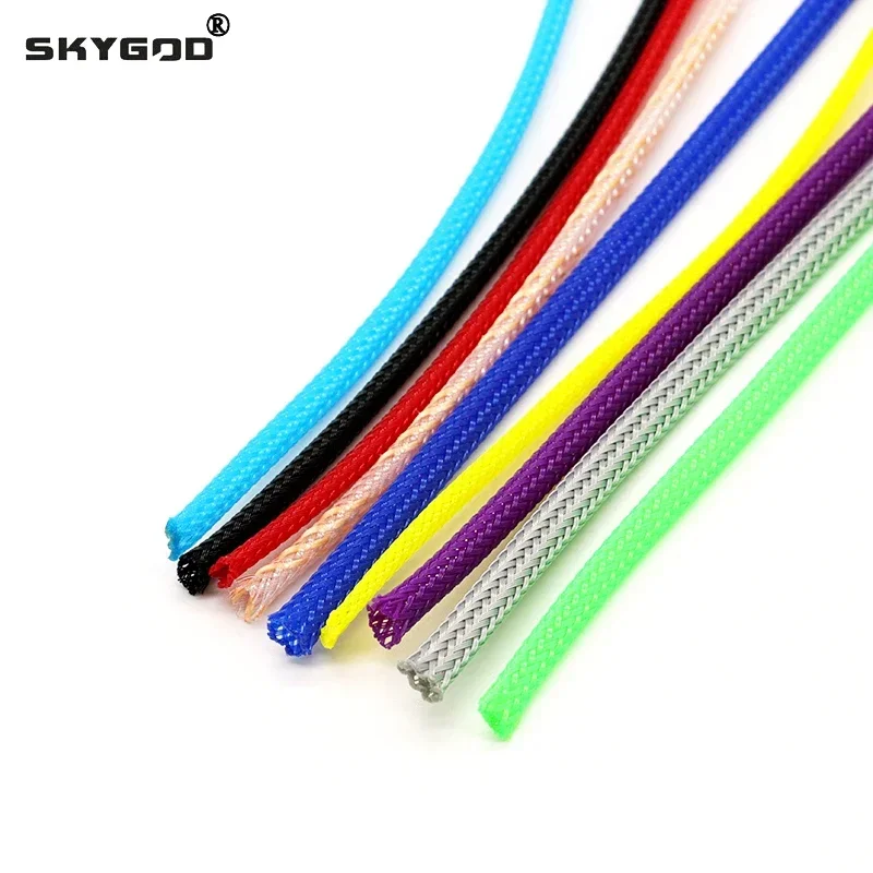 1/2/5/10/20/30/50M 2mm Insulated PET Braid Sleeves Sleeving High Density Cable Sheath Wrap Cable Protector Braid For Wires