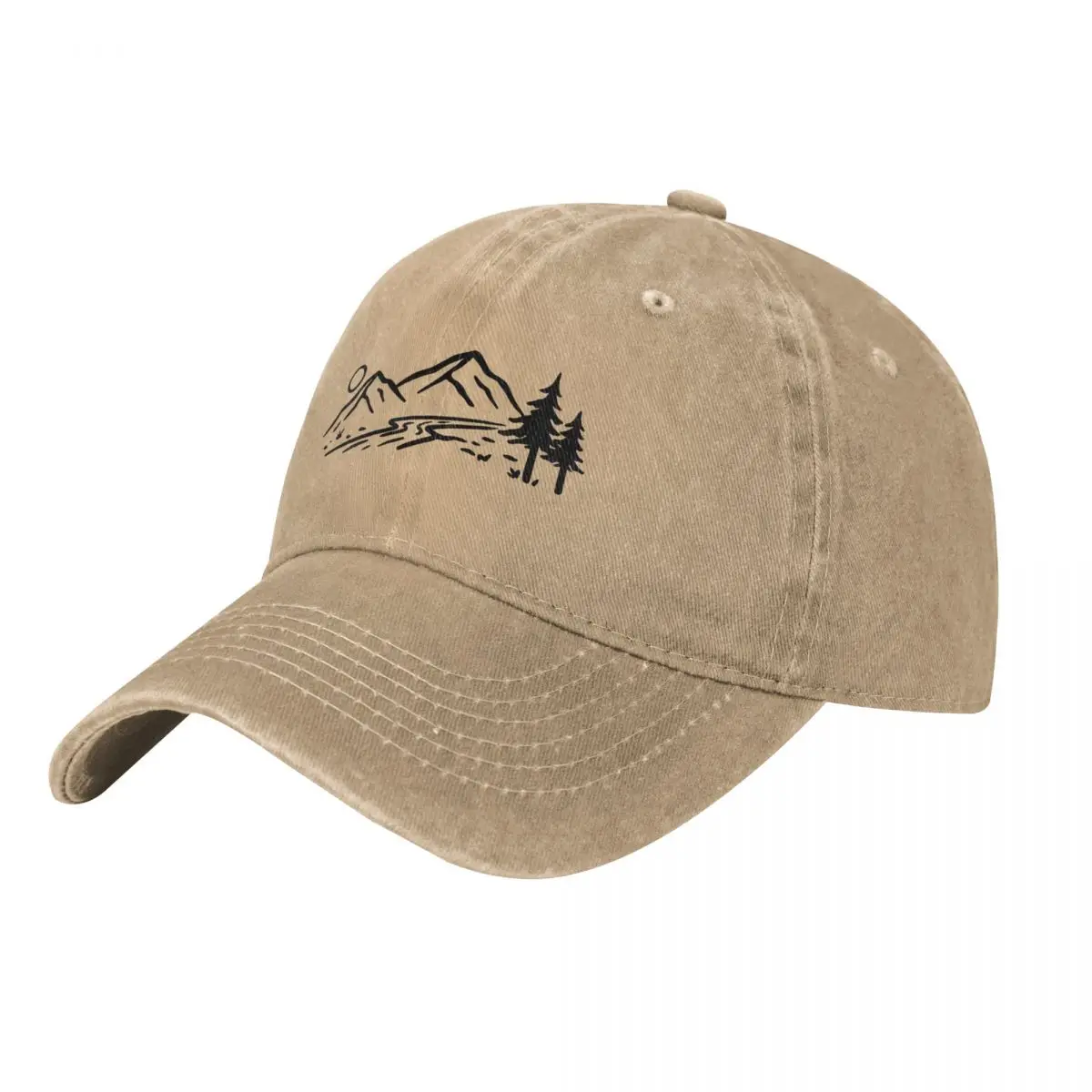 

Mountain Rivers Cap Mal Original Hats Male's Funny Adjustable Y2K Summer Dad Gift