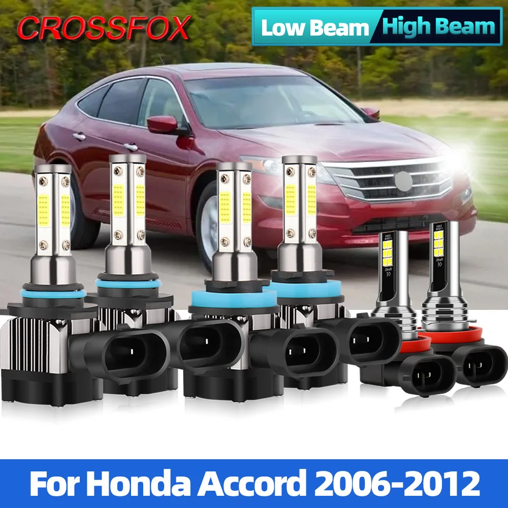 

12000LM Canbus светодиодный лампы для фар H11 9005 9006 HB3 HB4 Turbo автомобильная лампа 12 В для Honda Accord 2006 2007 2008 2009 2010 2011 2012