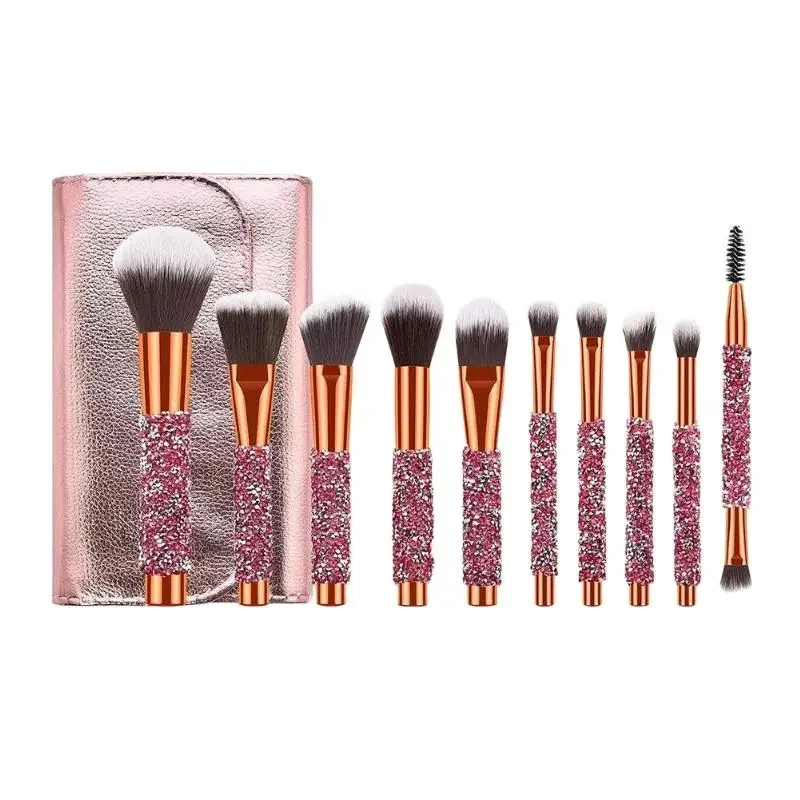 10 pcs Makeup Brushes Cosmetic Full Set Soft Hair Female Make Up Tools Foundation Brush Eyeshadow Complete Kit