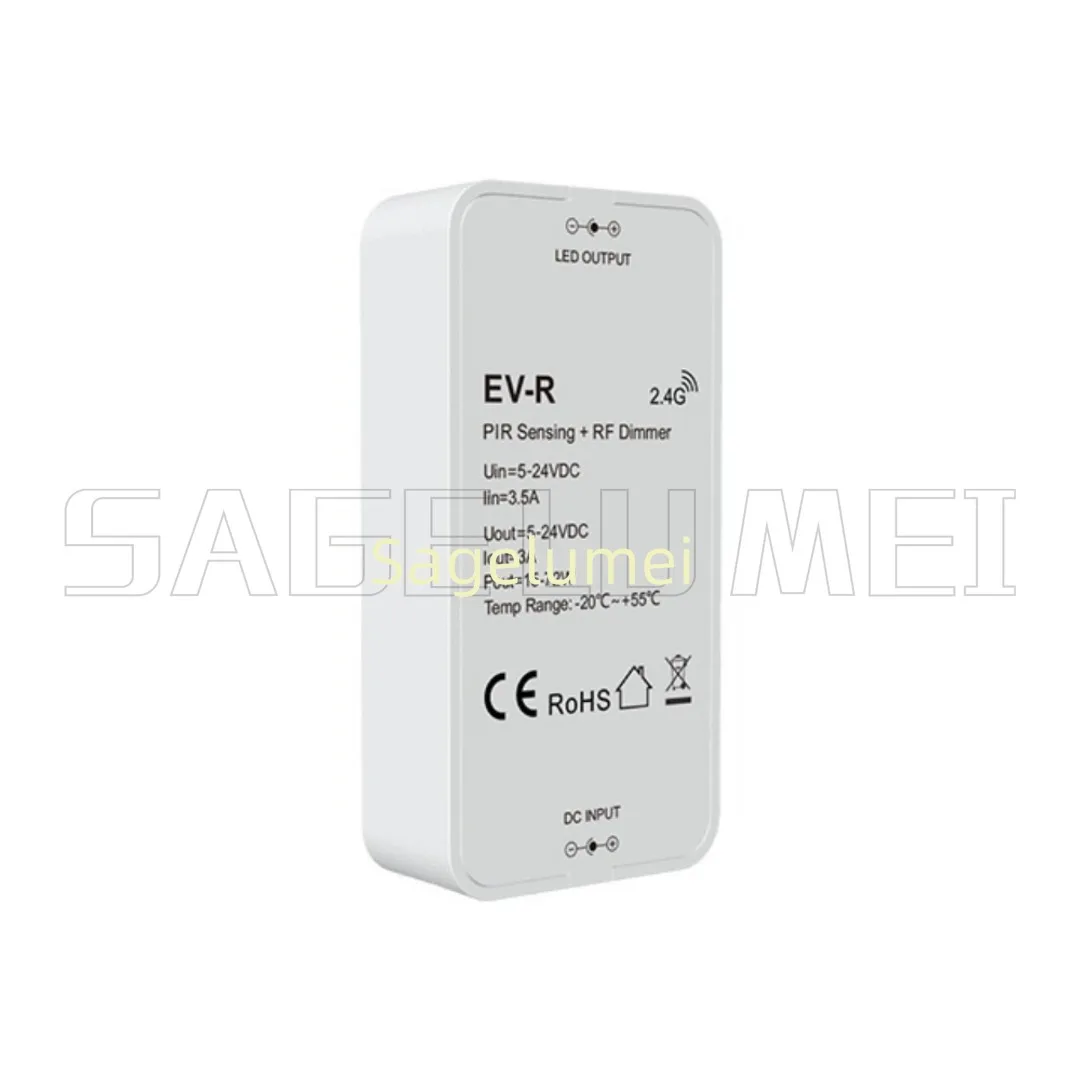 EV-R Skydance 5-24 فولت تيار مستمر 1CH * 3A PIR محس حركة يعتم تحكم 2.4G RF كشف ضوء النهار PIR تحكم الموقت لدرج